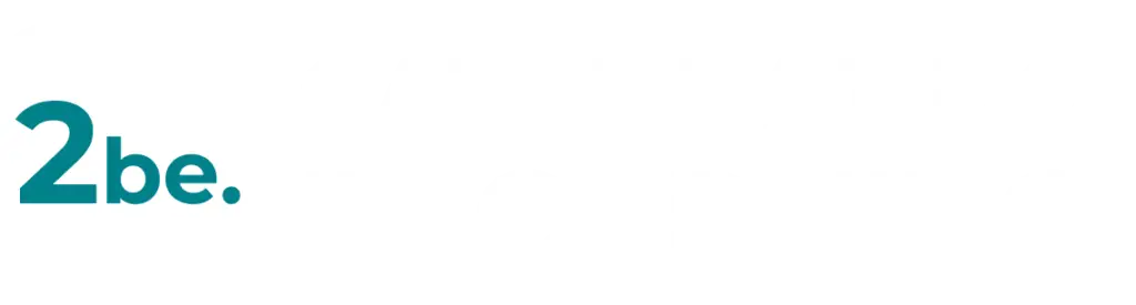 2be. Logotipo de la Catedral do Porto con texto verde azulado sobre un cuadrado redondeado blanco y texto blanco.